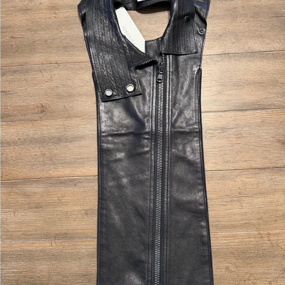 Veronica Beard Moto Leather Dickey
